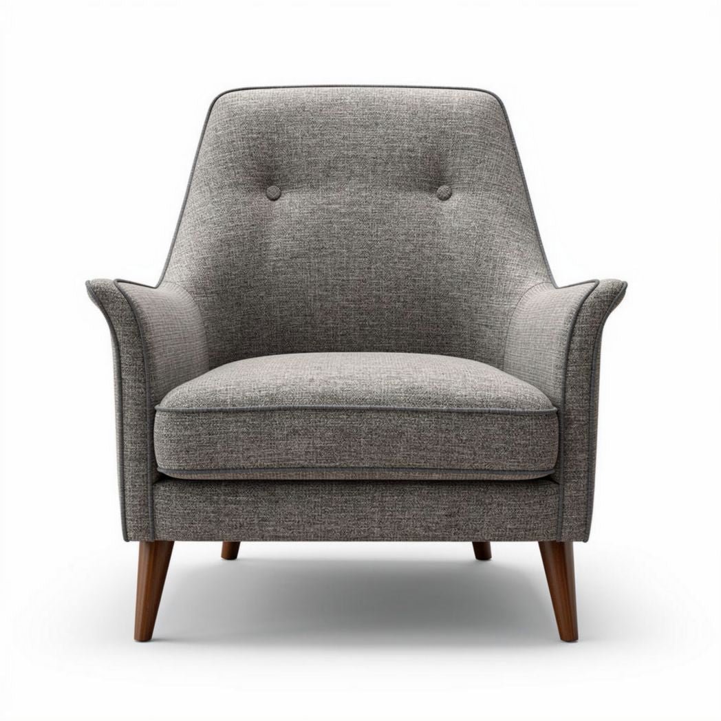 Fotel wypoczynkowy z tkaniny w stylu skandynawskim - 80 x 80 x 90cm