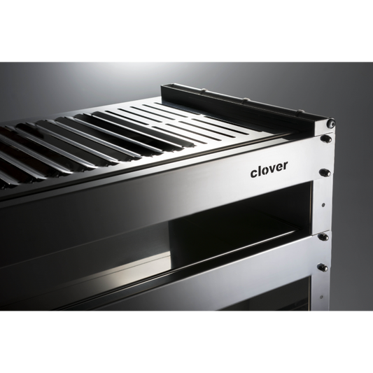 Grill węglowy Clover z kółkami ze stali nierdzewnej,(Por omisión)