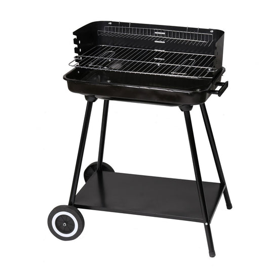 Grill węglowy Lolahome ze stalowym rusztem, 57x38x80 cm, czarny(Por omisión)
